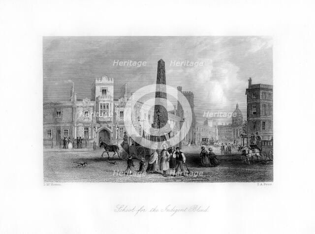 'School for the Indigent Blind', Southwark, London, 19th century.Artist: TA Prior