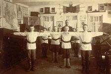 School Gymnastics, 1909. Creator: Nikolai Georgievich Katanaev