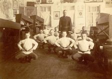 School Gymnastics, 1909. Creator: Nikolai Georgievich Katanaev