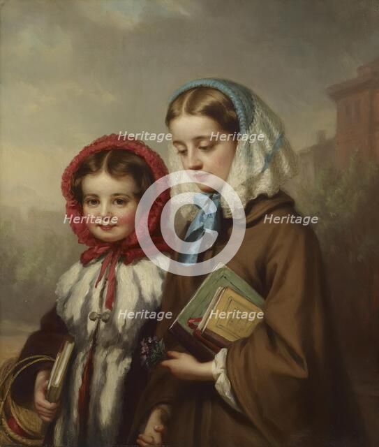 School Girls, 1860. Creator: George Augustus Baker.