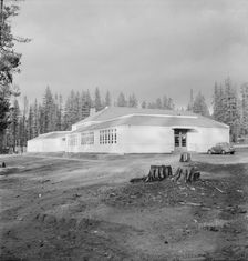 School in model company lumber town, Gilchrist, Oregon, 1939. Creator: Dorothea Lange