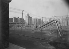 School playground (PS 122), Kingsbridge Rd. and Bailey Ave., Bronx, 1955. Creator: Gottscho-Schleisner, Inc