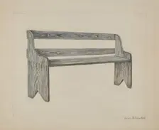 School Seat, c. 1938. Creator: Annie B Johnston