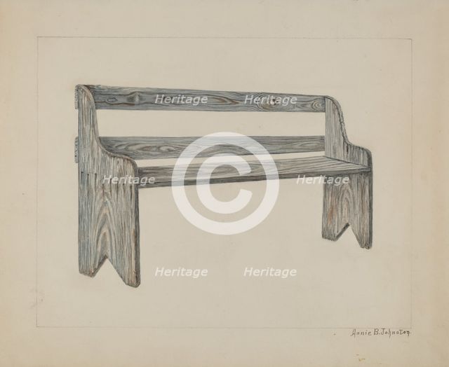 School Seat, c. 1938. Creator: Annie B Johnston.