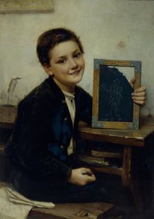 Schoolboy, 1880. Artist: Thöne, Franz (1851-1906)