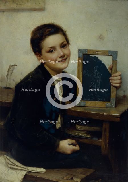 Schoolboy, 1880. Artist: Thöne, Franz (1851-1906)