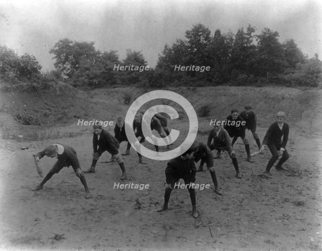 Schoolboys exercising, Washington, D.C., (1899?). Creator: Frances Benjamin Johnston.