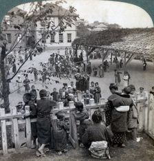 Schoolhouse and grounds, Yokohama, Japan, 1904. Artist: Underwood & Underwood