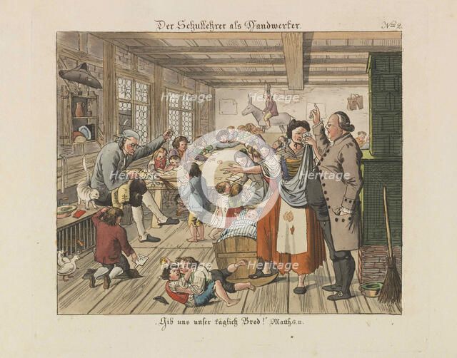 Schoolteacher as craftsman, 1825. Creator: Wiessner (Wiesner), Conrad (1796-1865).