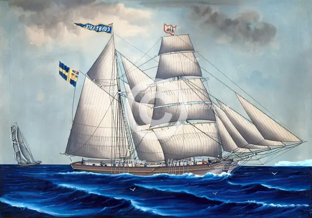 Schooner Constance, 1870. Creator: Lars Petter Sjostrom.