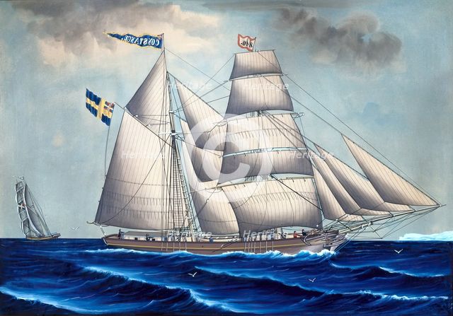Schooner Constance, 1870. Creator: Lars Petter Sjostrom.