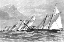 Schooner and Yawl Match of the Royal Thames Yacht Club last Saturday: the Pantomine..., 1876. Creator: H. E. Tozer
