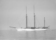 Schooner Fantome under way, 1913. Creator: Kirk & Sons of Cowes