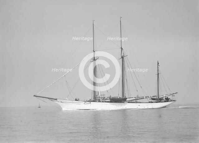 Schooner 'Fantome' under way, 1913. Creator: Kirk & Sons of Cowes.