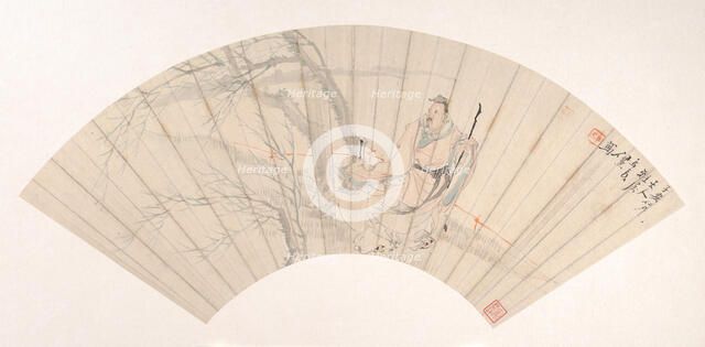 Scholar in the Wind, ca. 1880. Creator: Ren Xun.