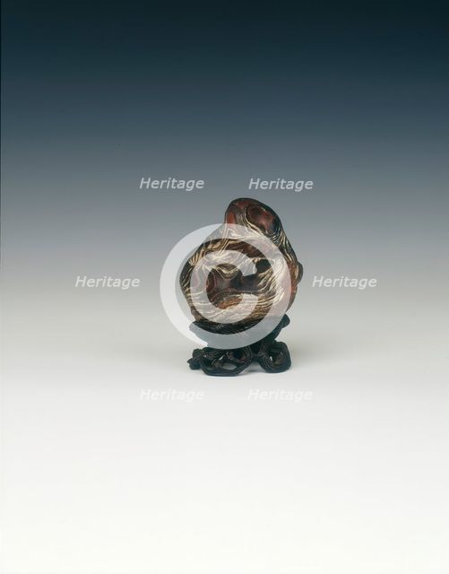 Scholar's pebble sculpture, China. Creator: Unknown.