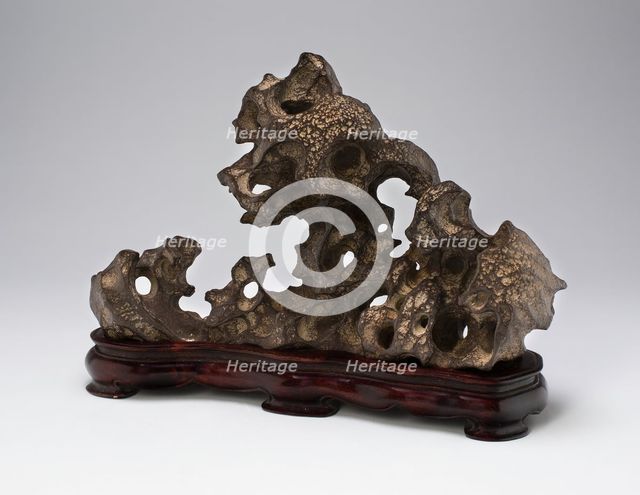 Scholar's Rock or Brushrest, Qing dynasty (1644-1911), 18th century. Creator: Unknown.