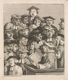 Scholars at a Lecture, 1736-1737. Creator: William Hogarth (British, 1697-1764)