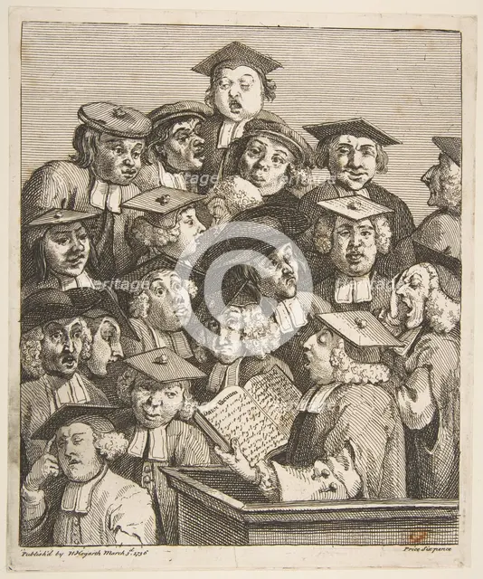 Scholars at a Lecture, March 3, 1736. Creator: William Hogarth.