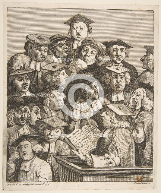 Scholars at a Lecture, March 3, 1736. Creator: William Hogarth.
