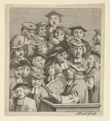Scholars at a Lecture, ca. 1800. Creator: Dent