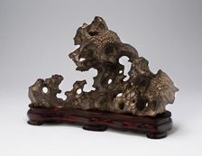 Scholar's Rock or Brushrest, Qing dynasty (1644-1911), 18th century. Creator: Unknown