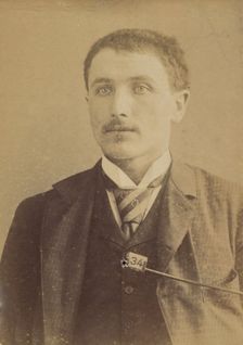 Schouppe. Placide. (dit Ricken, Franz). 31 ans, né à Dickenvenne (Belgique). Mécanicien. Vol., 1889. Creator: Alphonse Bertillon