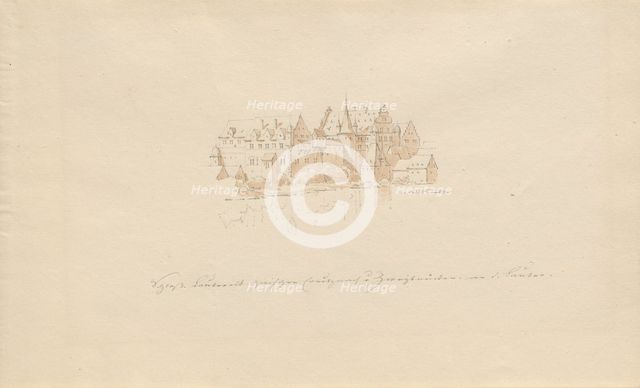 Schloss Lauter zwischen Creutznach u. Zweibrücken an d. Lauter. Creator: Julius von Leypold.
