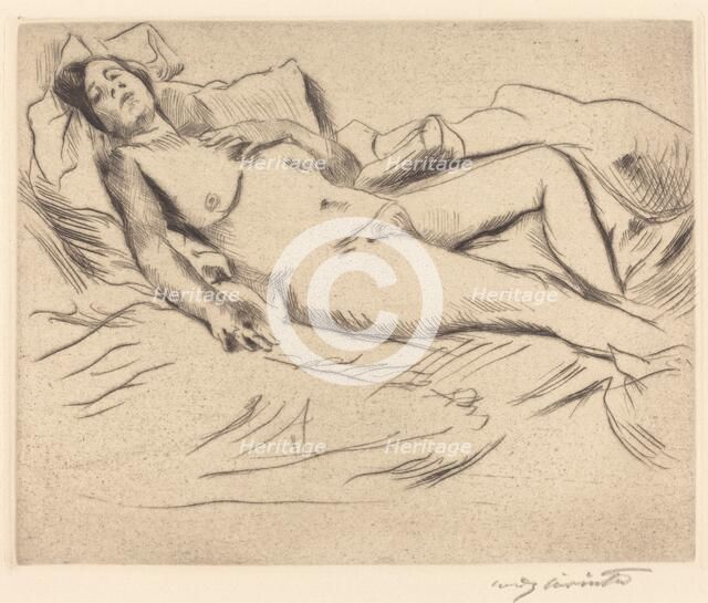 Schlafende (Sleeping Woman), 1912. Creator: Lovis Corinth.