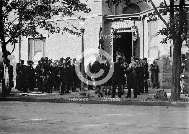 Schley, Winfield Scott, Rear Admiral, U.S.N. Funeral, St. John's Church - Pallbearers, 1911. Creator: Harris & Ewing.