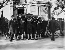 Schley, Winfield Scott, Rear Admiral, U.S.N. Funeral, St. John's Church - Casket, 1911. Creator: Harris & Ewing
