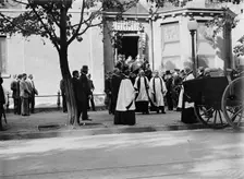 Schley, Winfield Scott, Rear Admiral, U.S.N. Funeral, St. John's Church, Pallbearers..., 1911. Creator: Harris & Ewing