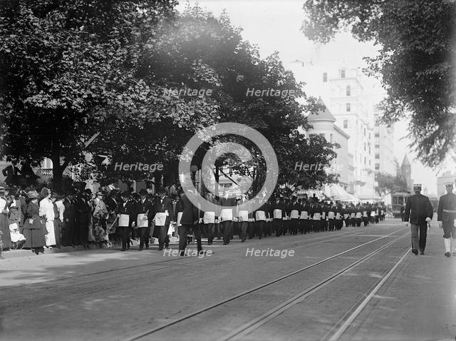 Schley, Winfield Scott, Rear Admiral, U.S.N. Funeral, St. John's Church - Masons, 1911. Creator: Harris & Ewing.