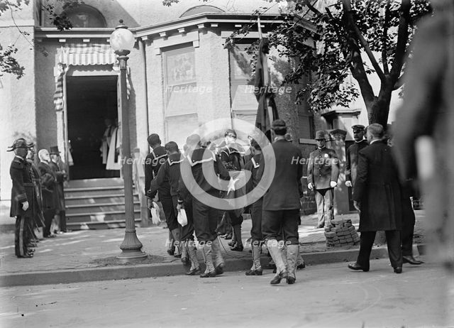 Schley, Winfield Scott, Rear Admiral, U.S.N. Funeral, St. John's Church - Pallbearers..., 1911. Creator: Harris & Ewing.