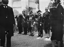 Schley, Winfield Scott, Rear Admiral, U.S.N. Funeral, St. John's Church: Brownson, Willard..., 1911. Creator: Harris & Ewing