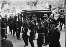 Schley, Winfield Scott, Rear Admiral, U.S.N. Funeral, St. John's Church - Masons, 1911. Creator: Harris & Ewing
