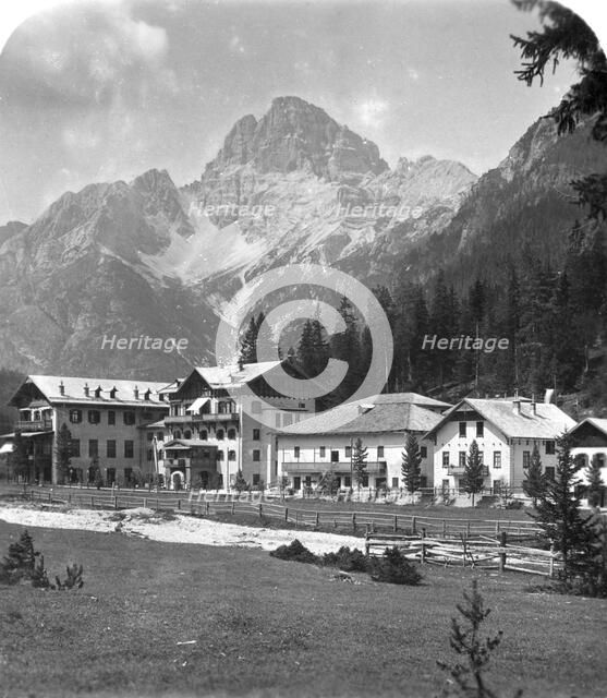 Schluderbach and Croda Pass (Croda Rosa), Tyrol, Austria, c1900s.Artist: Wurthle & Sons