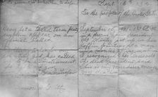 Schrank's writing, 1912. Creator: Bain News Service