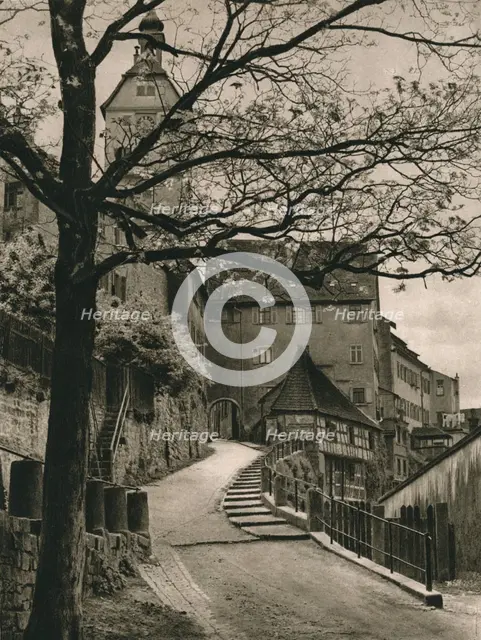 'Schwabisch-Hall. Badtor - Josephsturm', 1931. Artist: Kurt Hielscher.