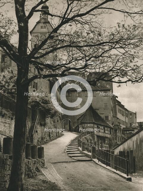 'Schwabisch-Hall. Badtor - Josephsturm', 1931. Artist: Kurt Hielscher.