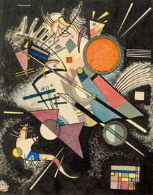 Schwarze Begleitung (Black Escort), 1923. Creator: Kandinsky, Wassily Vasilyevich (1866-1944)