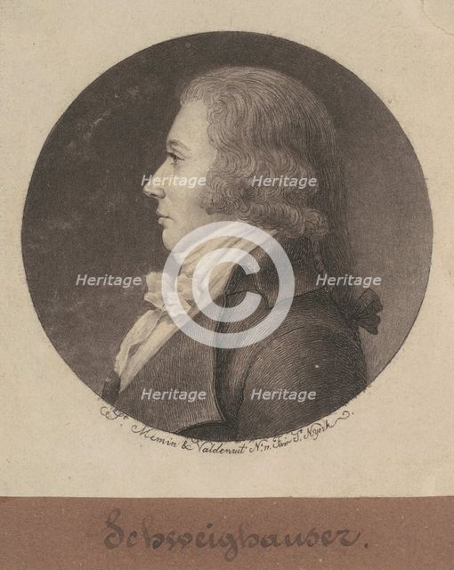 Schweighauser, 1796. Creator: Charles Balthazar Julien Févret de Saint-Mémin.