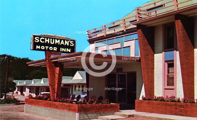 Schuman's Motor Inn, Rolla, Missouri, USA, 1957. Artist: Unknown
