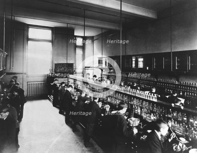 Science laboratory at the Jewish Free School, (c1950s?). Creator: Unknown.
