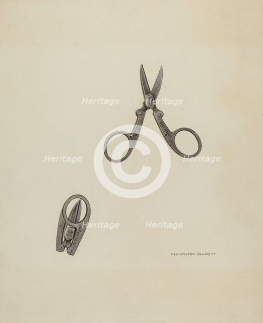 Scissors, 1939. Creator: Wellington Blewett.