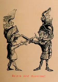Scipio and Hannibal 1852. Artist: John Leech