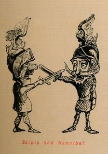 Scipio and Hannibal 1852. Artist: John Leech