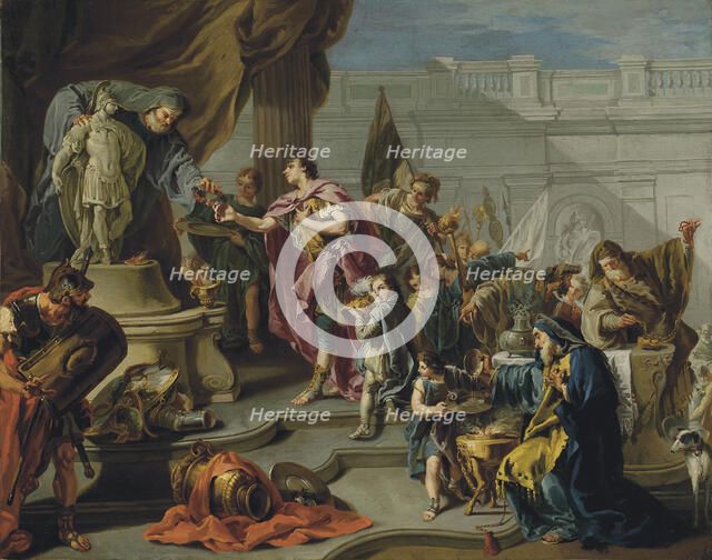 Scipio paying homage to Mars. Artist: Pittoni, Giovan Battista (1687-1767)