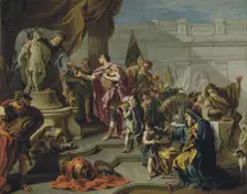 Scipio paying homage to Mars. Artist: Pittoni, Giovan Battista (1687-1767)