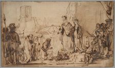 Scipio Returning the Spanish Bride to Her Family, c. 1640. Creator: Unknown